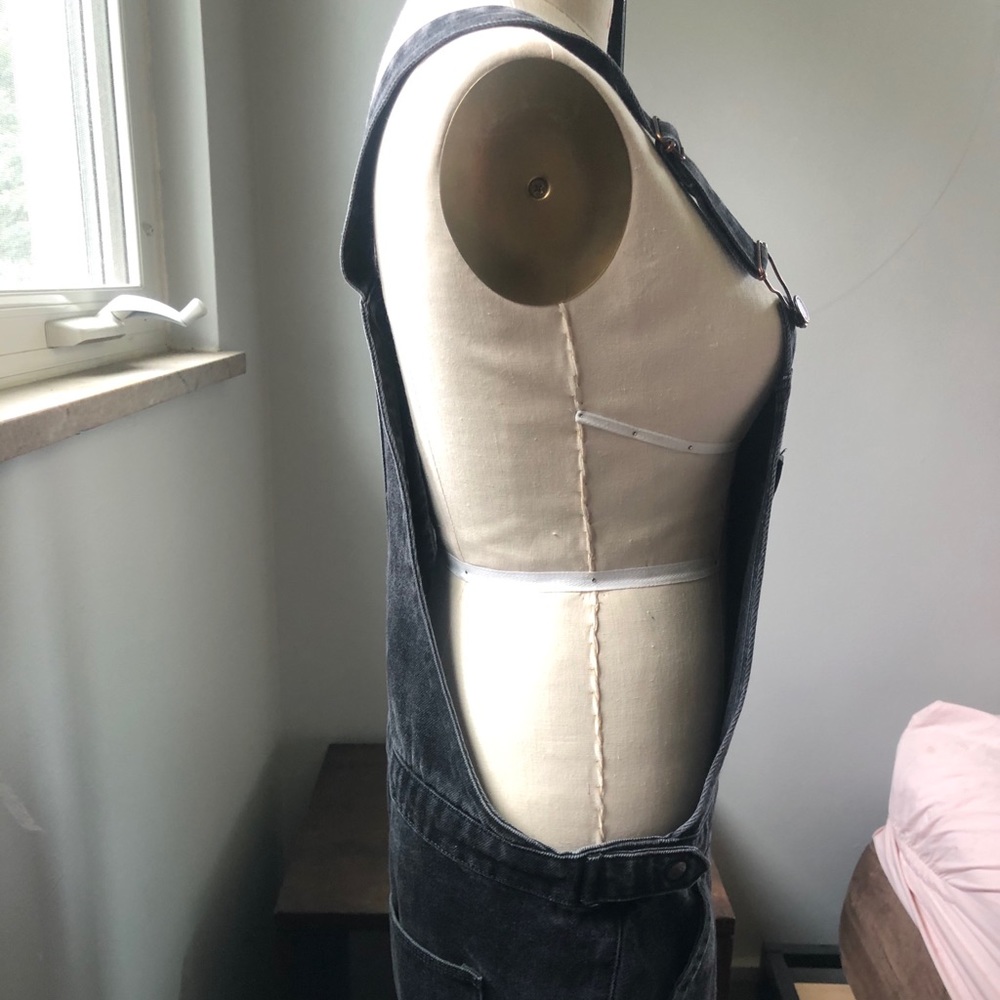 Topshop Black Denim Overalls - Picture 6 of 11